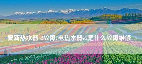 夏普热水器E1故障解析及处理方法（探究夏普热水器E1故障的原因及解决方案）  第1张